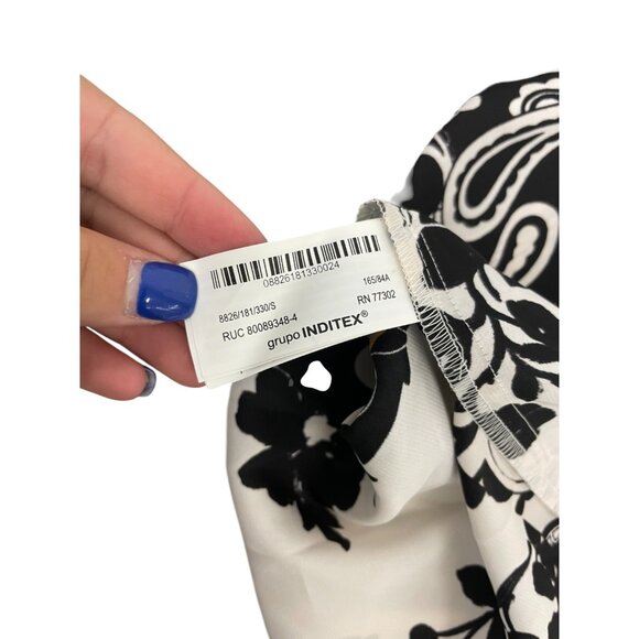 Zara Women Midi Dress Small Multicolor Satin Effect Patchwork Print 8826/181 NWT - Picture 7 of 16